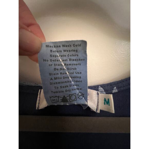 Fresh Produce Vintage 100% Cotton Floral Sleeveless Boho Chic Flowy M Blue Dress - Picture 4 of 7